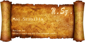 Mai Szibilla névjegykártya